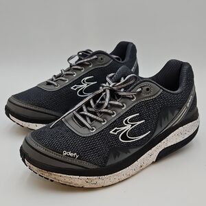 Gdefy Men's Black Gray Athletic Shoes Comfort Fit 12 Gravity Defyer